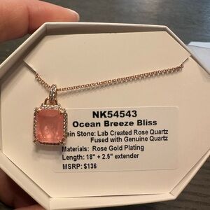 Elegant Pink and Gold Minimalist Necklace